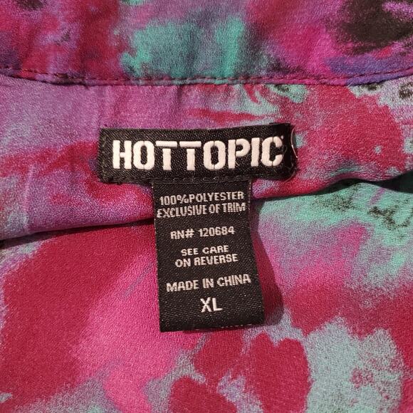 Hot Topic Tie Dye Fringe Kimono Junior Womens Size XL Sheer Flowy Layer Top - Picture 6 of 8